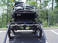 Pair Marathon Carriage Front View with Single Horse Shaft